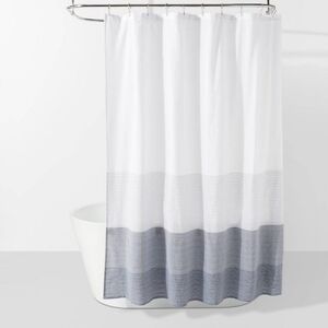 Threshold Blue And White Shower Curtain